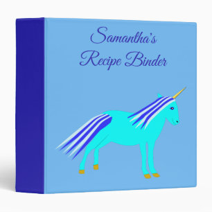 Classeur Cute Blue Baby Boy Unicorn Custom New Mom Recette