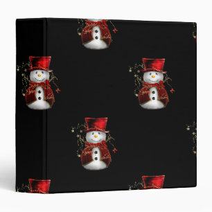 Classeur Cute bonhomme de neige en Velours rouge Noël