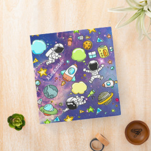 Classeur Cute Boy's Space Astronauts Planètes Galaxy