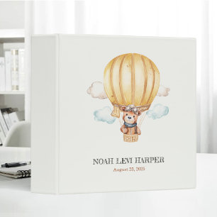 Classeur Cute Brown Ours Hot Air Balloon Baby's First Book