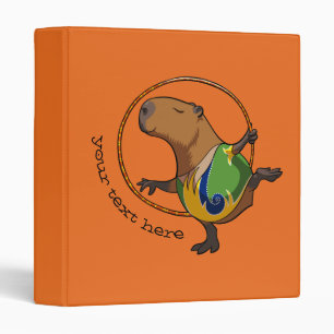 Classeur Cute Capybara Rhythmic Gymnastics Hoop Cartoon