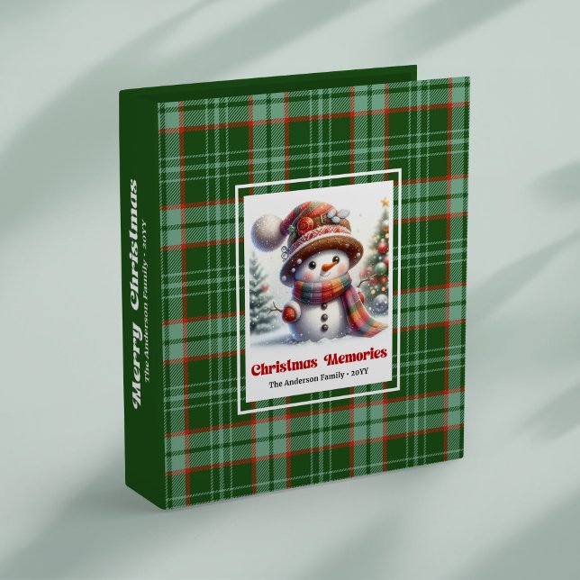 Classeur Cute cartoon snowman Christmas memory album custom (Cute cartoon snowman Christmas memory album custom 3 ring binder)