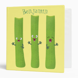Classeur Cute céleri bâtons trio caricature légumes