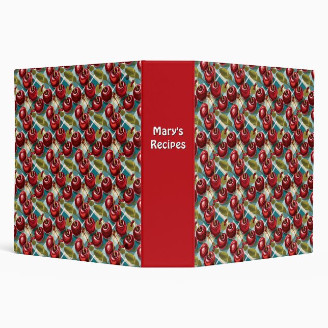 Classeur Cute Cerises À damiers Plaid Motif Personnalisé (Arrière-plan)