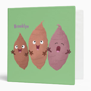 Classeur Cute chantant des patates douces caricaturales lég