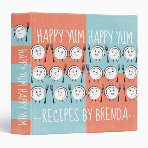 Classeur Cute dîners assiettes cuisine personnelle recettes