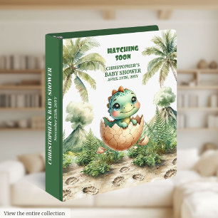 Classeur Cute Dino Hatching Bientôt Keepsaké Personnalisé