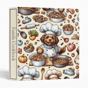 Classeur Cute et drôle chef chien recettes de famille livre