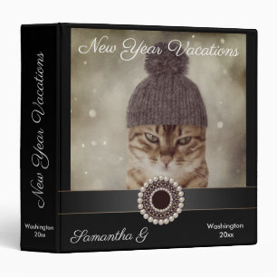 Classeur Cute fun chat chaton chaton en casquette swno déce