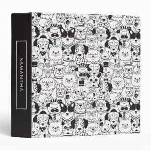 Classeur Cute Funny Race Chien Motif animal Personnalisé