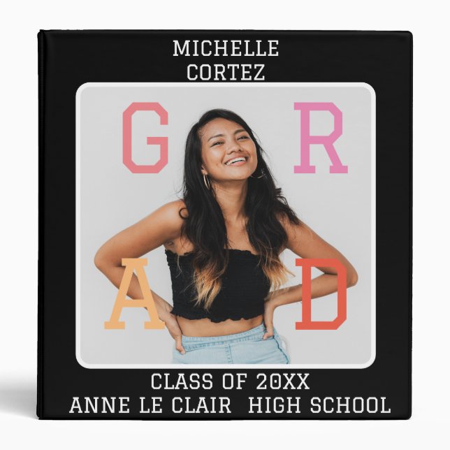 Classeur CUTE GIRLY black GRADUY Album photo (Devant)