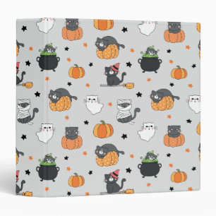 Classeur Cute Halloween Chats et Fantômes Motif