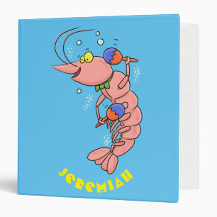 Classeur Cute happy shrimp, dessin animé de crevettes