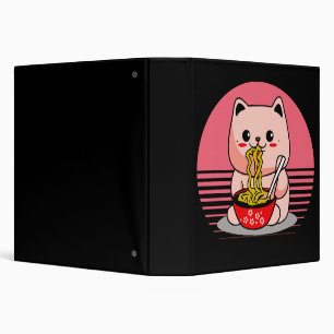 Classeur Cute Kawaii chat ramen