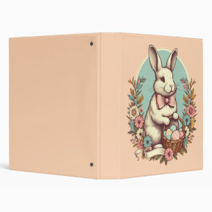 Classeur Cute, lapin de Pâques vintage/oeuf/panier