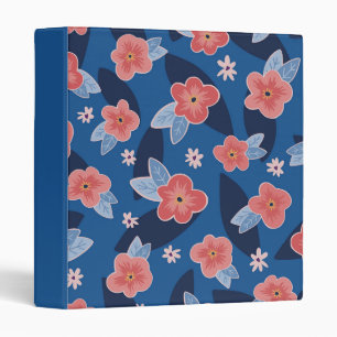 Classeur Cute marine bleu pêche motif enfants floraux