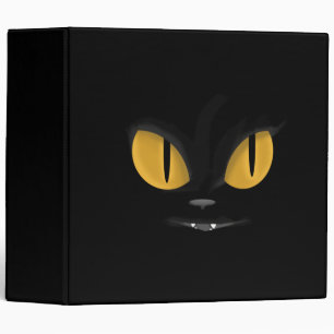 Classeur Cute Mischievous Chat Noir avec les doigts