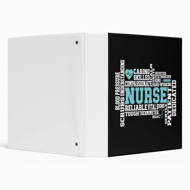 Classeur Cute Nurse RN LVN École de soins infirmiers Médica (Arrière-plan)