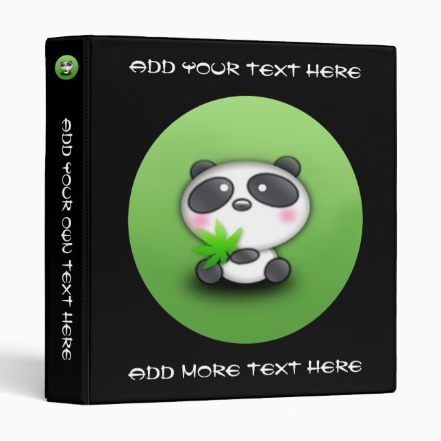 Classeur Cute Panda Cub (Devant/Côté)