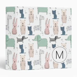 Classeur Cute Pastel Baby Motif animal