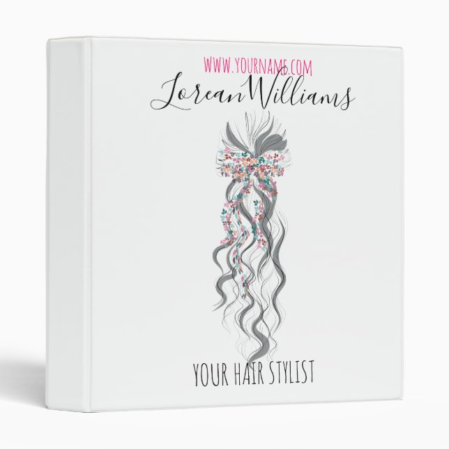 Classeur Cute Pastel Bride Wavy Coiffeuse Salon de coiffure (Devant/Côté)