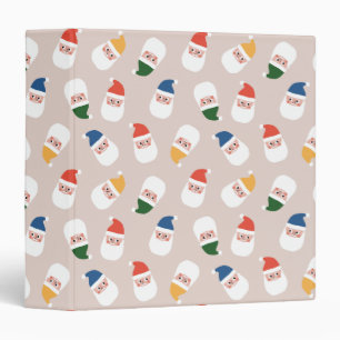 Classeur Cute Père Noël fait face au Motif de Noël