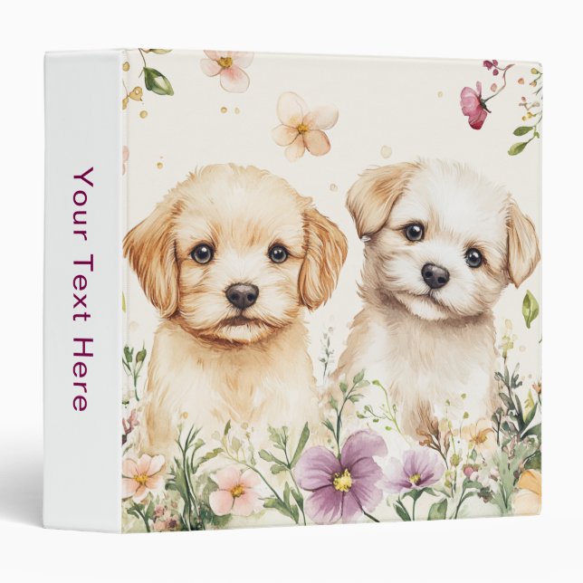 Classeur Cute Puppies (Devant/Côté)