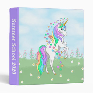 Classeur Cute Rainbow Unicorn Colorful
