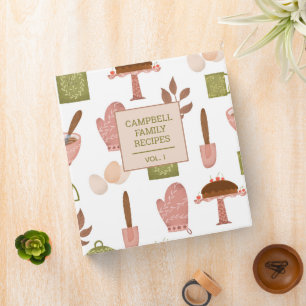Classeur Cute Recette personnalisée Livre de recettes rose 