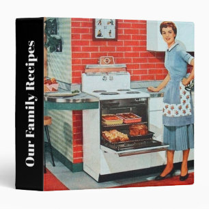 Classeur Cute recette rétro vintage femme