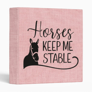 Classeur Cute rose Burlap Equestria Western Horse