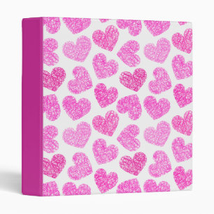Classeur Cute rose Doodled Heart Valentine's Day Motif