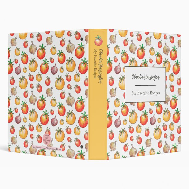 Classeur Cute Tomato Onion Chili Barbecue Summer Foodie (Arrière-plan)