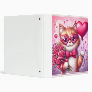 Classeur Cute Valentine's day cat/chaton