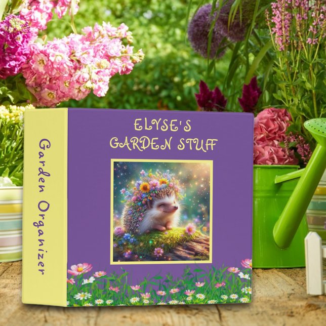 Classeur Cute Whimsical Hedgehog Garden Organisateur (Créateur téléchargé)