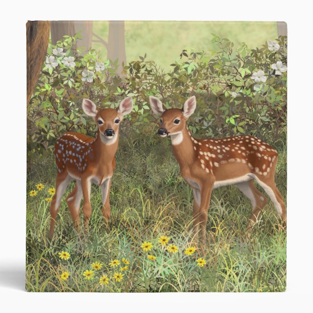 Classeur Cute White Deer Twin Fawns (Devant)