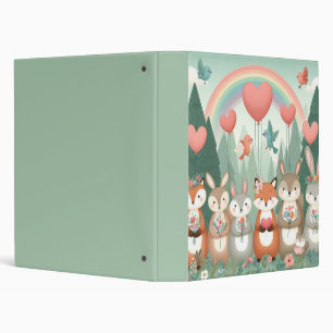 Classeur Cute Woodland Creature arc-en-ciel valentine's