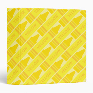 Classeur Cute Yellow Crayon Artsy Motif