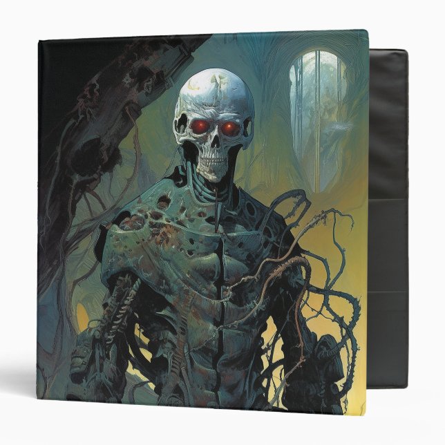Classeur Cyborg Skeleton Futuriste Science-Fiction (Devant/Intérieur)