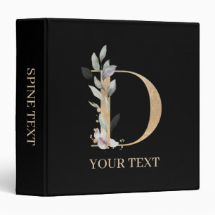 Classeur D Monogramme Floral Personnalisé