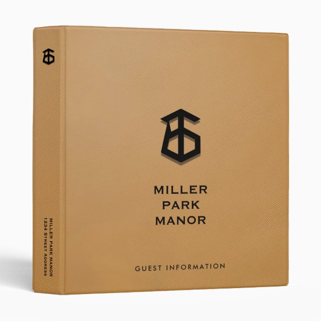 Classeur d'accueil pour la location vacances (Devant/Côté)