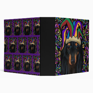 Classeur Dachshund noir à longs poils
