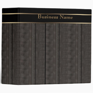 Classeur d'affaires Cuir Brown Métal noir