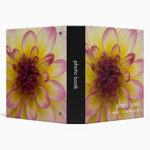 Classeur Dahlia de Bourgogne, jaune et blanc