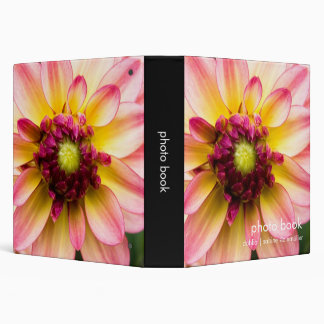 Classeur Dahlia rose, blanc et jaune