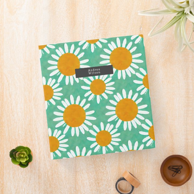 Classeur Daisies Aquarelle Boho Folk Art inspiré (In Situ)