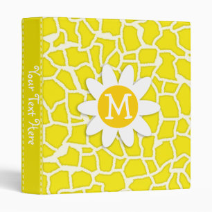 Classeur Daisy ; Canary Yellow Giraffe Poster de animal