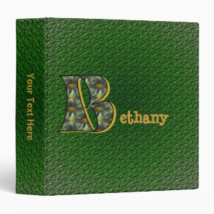 Classeur Daisy Monogramme Votre Nom Lettre B