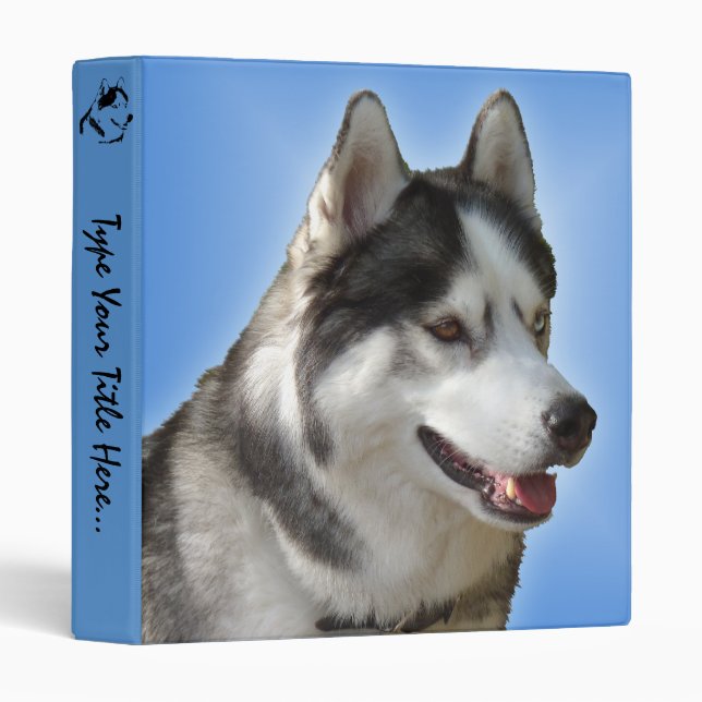 Classeur d'album de chiens de traîneaux personnali (Devant/Côté)