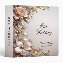 Classeur d'album de Fleurs Roses et Blanches Douce